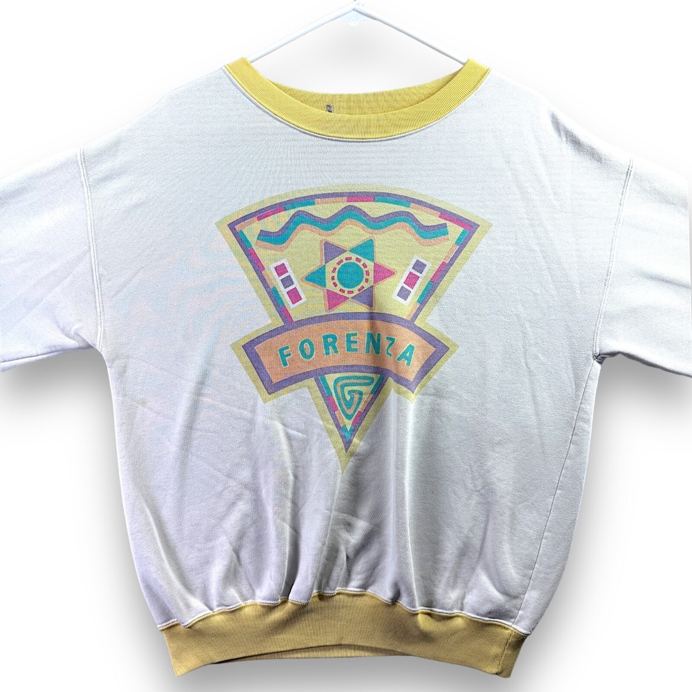 Vintage Forenza Sports White Size 21Wx25L 80s 90s Colorful Tribal